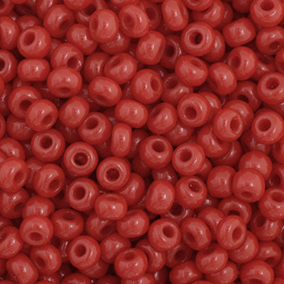 Czech Seed Bead 11/0 Opaque Dark Red, 34914V