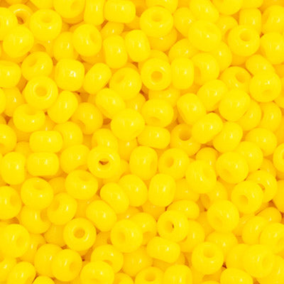 Czech Seed Bead 11/0 Opaque Lemon Yellow, 34916V