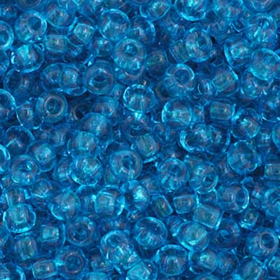 Czech Seed Bead 11/0 Transparent Medium Aqua, 34936V