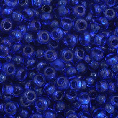 Czech Seed Bead 11/0 Transparent Navy Blue, 34937V