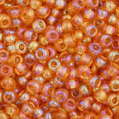 Czech Seed Bead 11/0 Transparent Topaz AB, 34944V