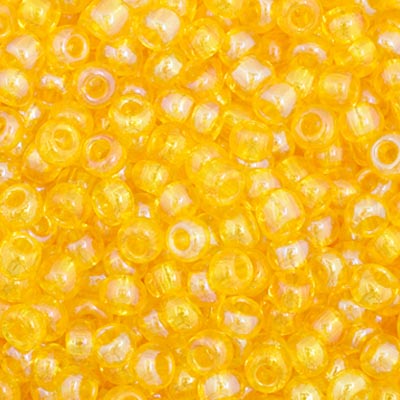 Czech Seed Bead 11/0 Transparent Yellow AB, 34948V