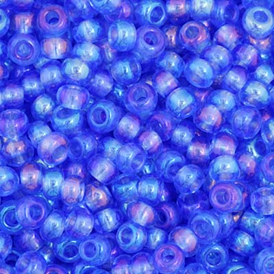 Czech Seed Bead 11/0 Transparent Blue AB, 34951V