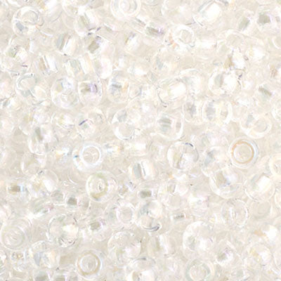 Czech Seed Bead 11/0 Transparent Crystal AB, 34954V