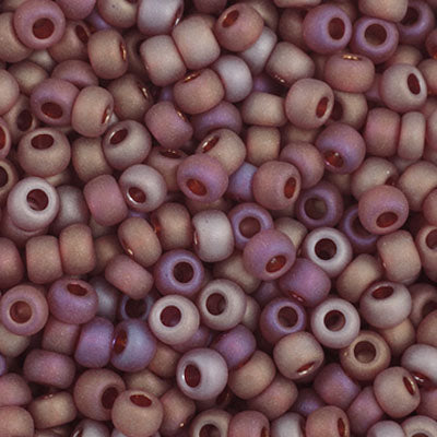 Czech Seed Bead 11/0 Transparent Dark Red Matt AB, 34968V