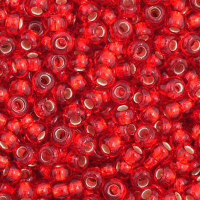 Czech Seed Bead 11/0 S/L Light Red, 34971V