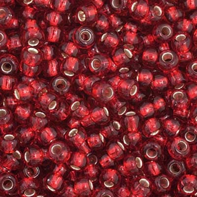 Czech Seed Bead 11/0 S/L Medium Red, 34984V