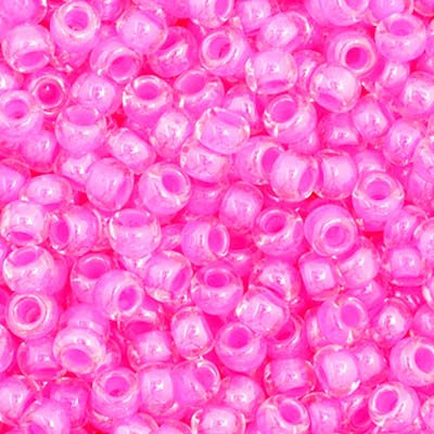 Czech Seed Bead 11/0 Crystal C/L Rose, 34992V