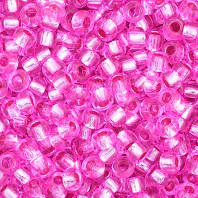 Czech Seed Bead 11/0 S/L Fuchsia Dyed, 34997V