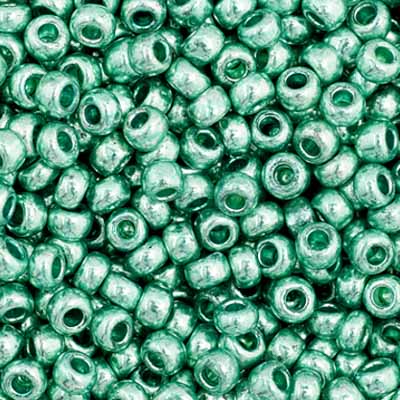 Czech Seed Bead 11/0 Metallic Green, 35021V