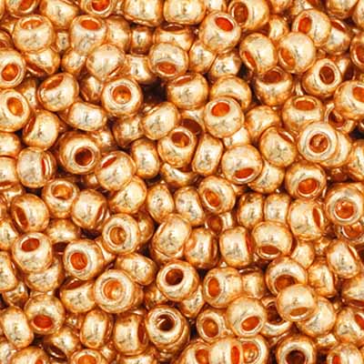 Czech Seed Bead 11/0 Metallic Gold, 35024V