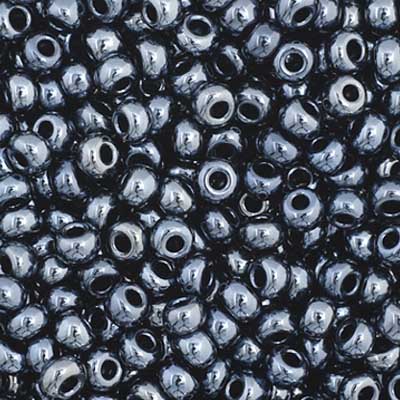 Czech Seed Bead 11/0 Metallic Gunmetal, 35027V