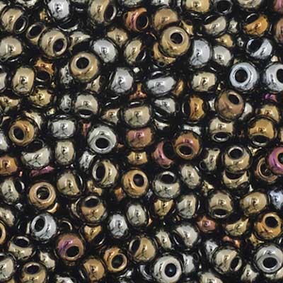 Czech Seed Bead 11/0 Opaque Brown AB, 35028V