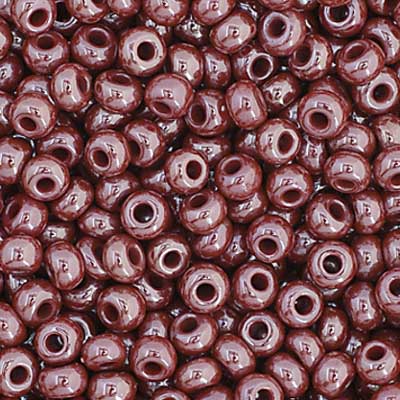 Czech Seed Bead 11/0 Opaque Brown Luster, 35033V