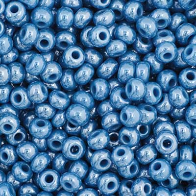 Czech Seed Bead 11/0 Opaque Dark Blue Luster, 35036V