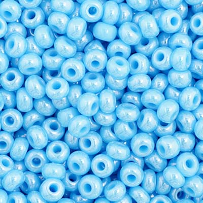 Czech Seed Bead 11/0 Opaque Light Blue Luster, 35040V