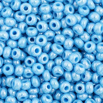 Czech Seed Bead 11/0 Opaque Blue Luster, 35041V