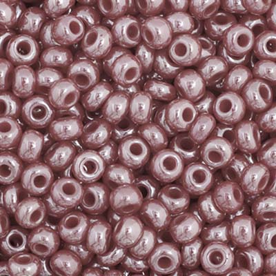 Czech Seed Bead 11/0 Opaque Red Luster, 35049V