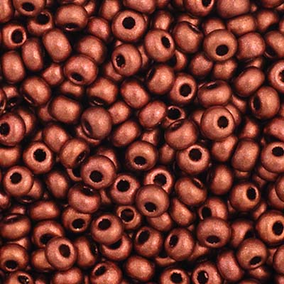 Czech Seed Bead 11/0 Metallic Copper, 35052V