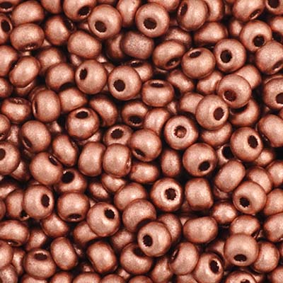 Czech Seed Bead 11/0 Metallic Light Copper, 35053V