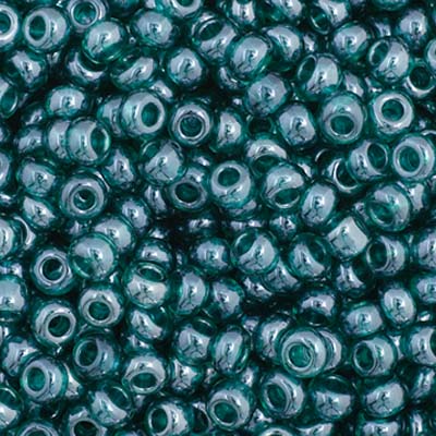 Czech Seed Bead 11/0 Transparent Teal Luster, 35065V