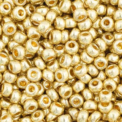 Czech Seed Bead 11/0 Metallic Light Gold SOLGEL, 40000V