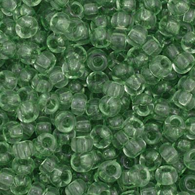 Czech Seed Bead 11/0 Transparent Light Green Dyed, 40012V