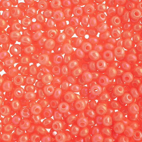 Czech Seed Bead 11/0 Chalk Pink Solgel Rainbow, 42003V