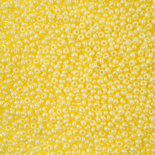 Czech Seed Beads 11/0 PermaLux Dyed Chalk Light Yellow, 43140V