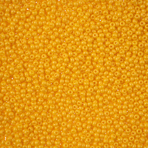 Czech Seed Beads 11/0 PermaLux Dyed Chalk Dark Yellow, 43141V