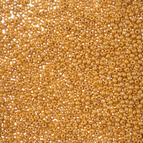 Czech Seed Beads 11/0 PermaLux Dyed Chalk Yellow-Brown, 43142V