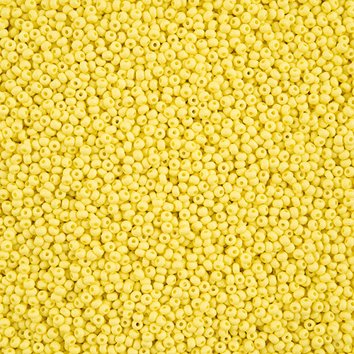 Czech Seed Beads 11/0 PermaLux Dyed Chalk Light Yellow Matt, 43162V