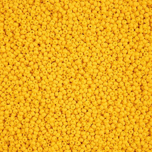 Czech Seed Beads 11/0 PermaLux Dyed Chalk Dark Yellow Matt, 43163V