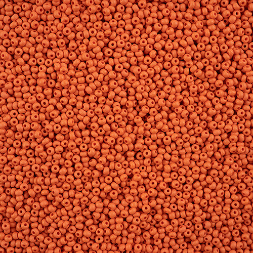 Czech Seed Beads 11/0 PermaLux Dyed Chalk Orange Matt, 43165V