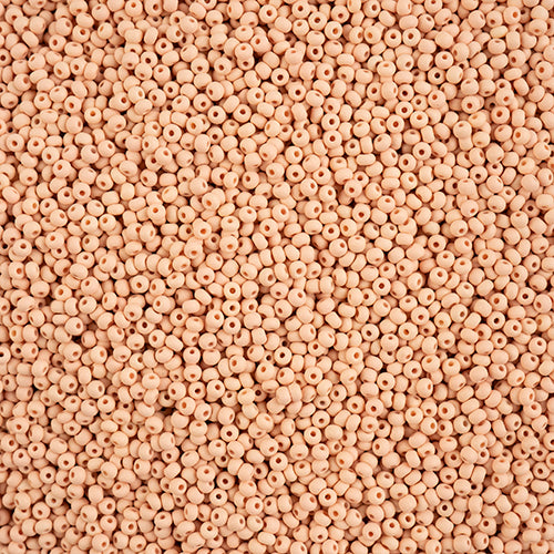 Czech Seed Beads 11/0 PermaLux Dyed Chalk Apricot Matt, 43166V