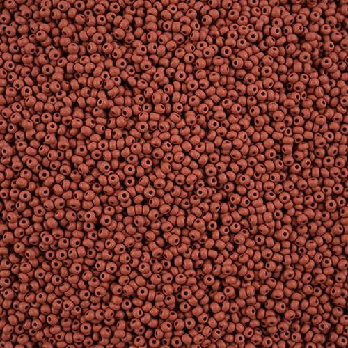 Czech Seed Beads 11/0 PermaLux Dyed Chalk Brown Matt, 43168V