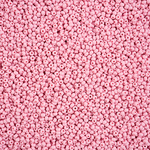 Czech Seed Beads 11/0 PermaLux Dyed Chalk Light Pink Matt, 43171V