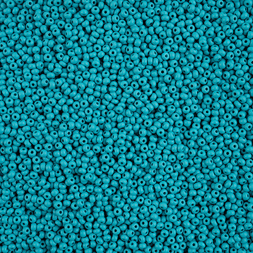 Czech Seed Beads 11/0 PermaLux Dyed Chalk Teal Matt, 43179V