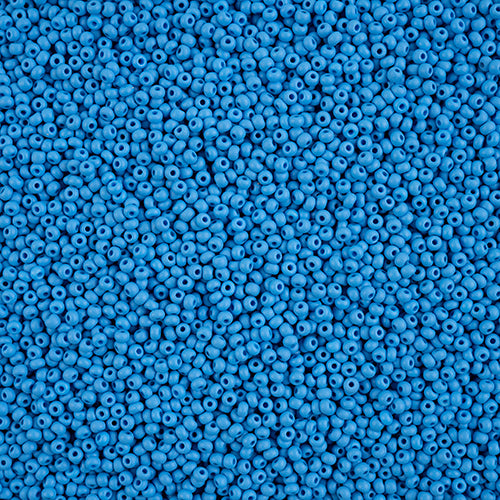 Czech Seed Beads 11/0 PermaLux Dyed Chalk Light Blue Matt, 43181V