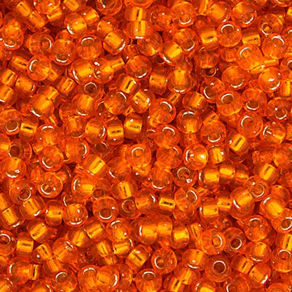 Miyuki Seed Bead 6/0 Orange Silver Lined, 0008V