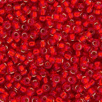 Miyuki Seed Bead 6/0 Flame Red Silver Lined, 0010V