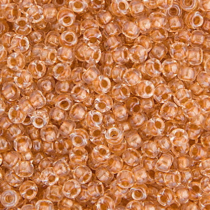 Miyuki Seed Bead 6/0 Crystal Sparkling Metallic Gold Lined, 0234V