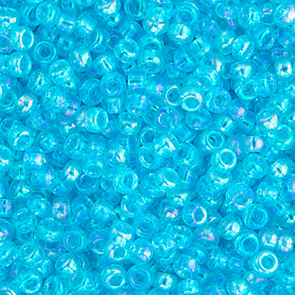 Miyuki Seed Bead 6/0 Dark Aqua Transparent AB, 0260V