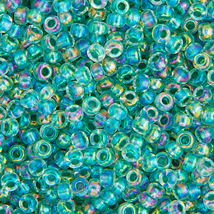 Miyuki Seed Bead 6/0 Seagreen AB Lined-Dyed, 0263V