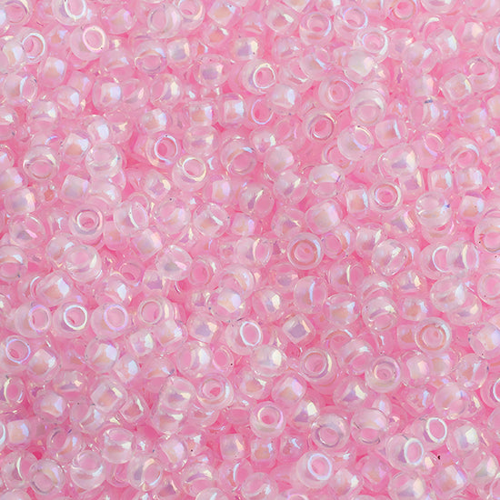 Miyuki Seed Bead 6/0 Pink Lined Crystal AB, 0272