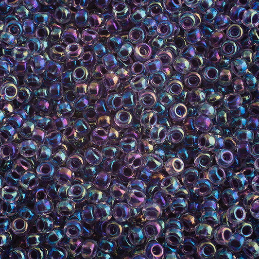 Miyuki Seed Bead 6/0 Amethyst Lined Crystal AB, 0274V