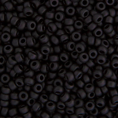 Miyuki Seed Bead 6/0 Black Matte, 0401FV