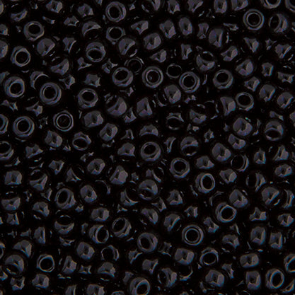 Miyuki Seed Bead 6/0 Black Opaque, 0401V