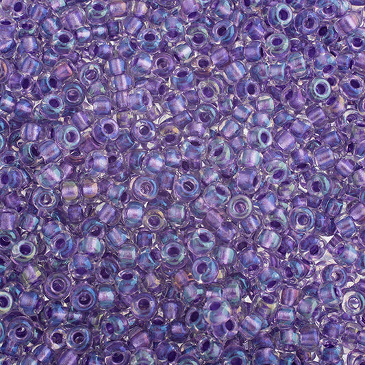 Miyuki Seed Bead 6/0 Sparkling Purple Lined Crystal AB, 2607