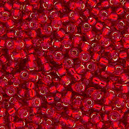 Miyuki Seed Bead 8/0 Ruby Silver Lined, 0011V